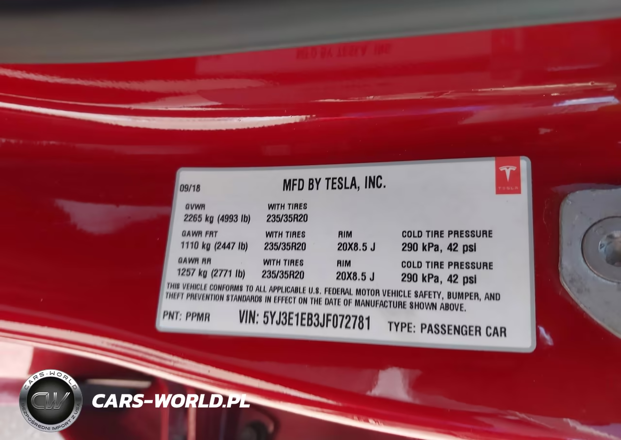 2018 Tesla Model 3 Long Range-Performance VIN:5YJ3E1EB3JF072781 - 9