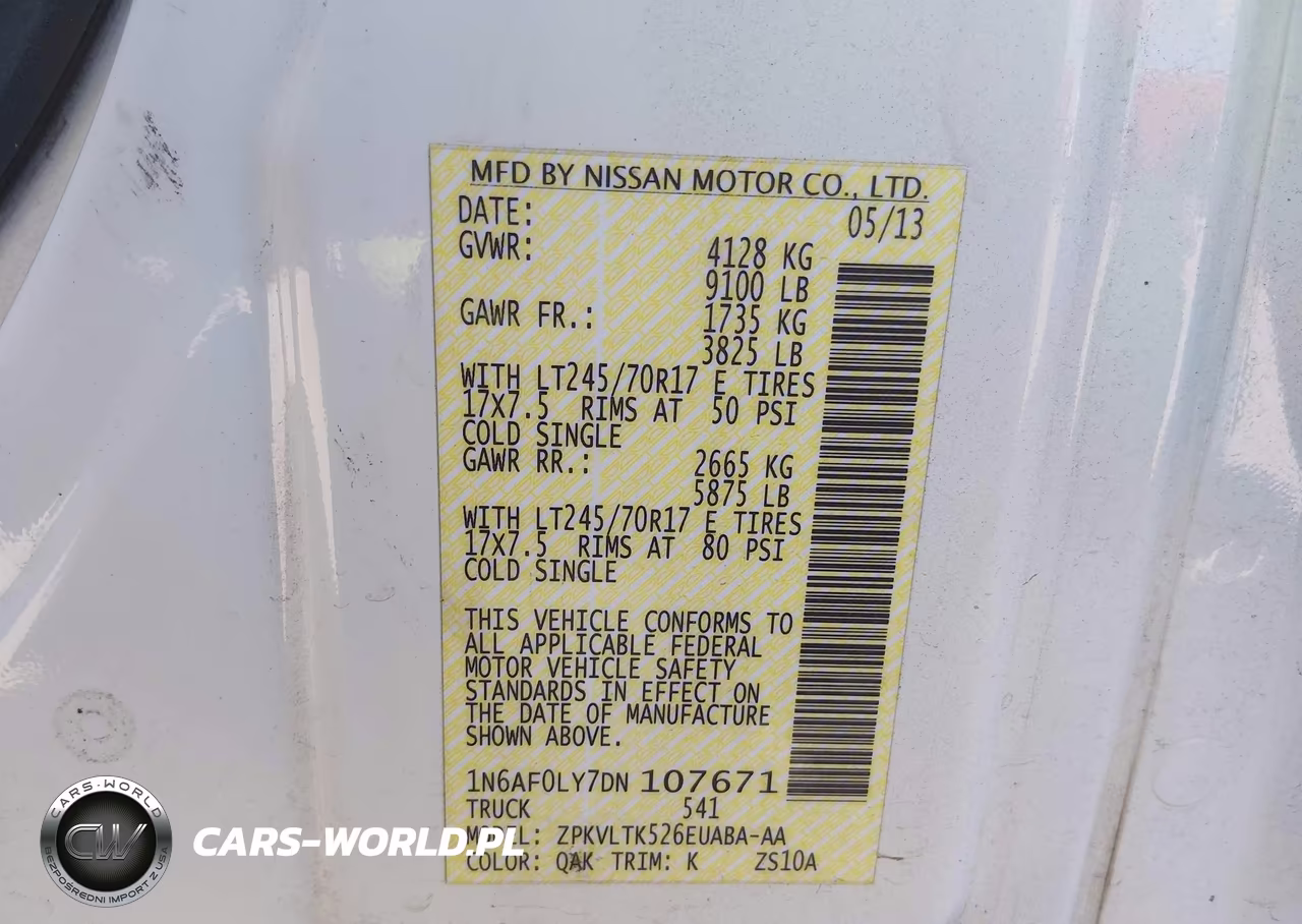 2013 Nissan Nv Cargo Nv2500 Hd Sv V8 VIN:1N6AF0LY7DN107671 - 9