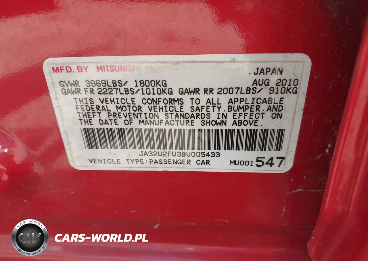 2011 Mitsubishi Lancer Es-Es Sport VIN:JA32U2FU3BU005433 - 9