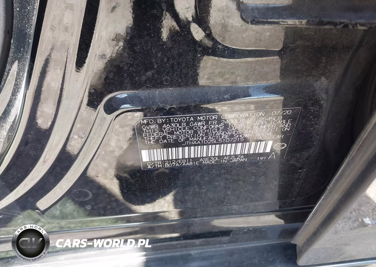 2020 Lexus Is 300 VIN:JTHAA1D25L5107215 - 9