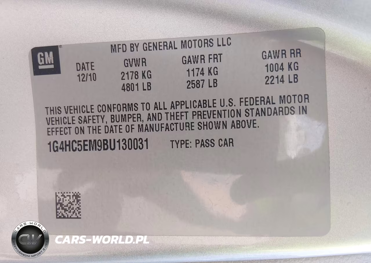 2011 Buick Lucerne Cxl VIN:1G4HC5EM9BU130031 - 9