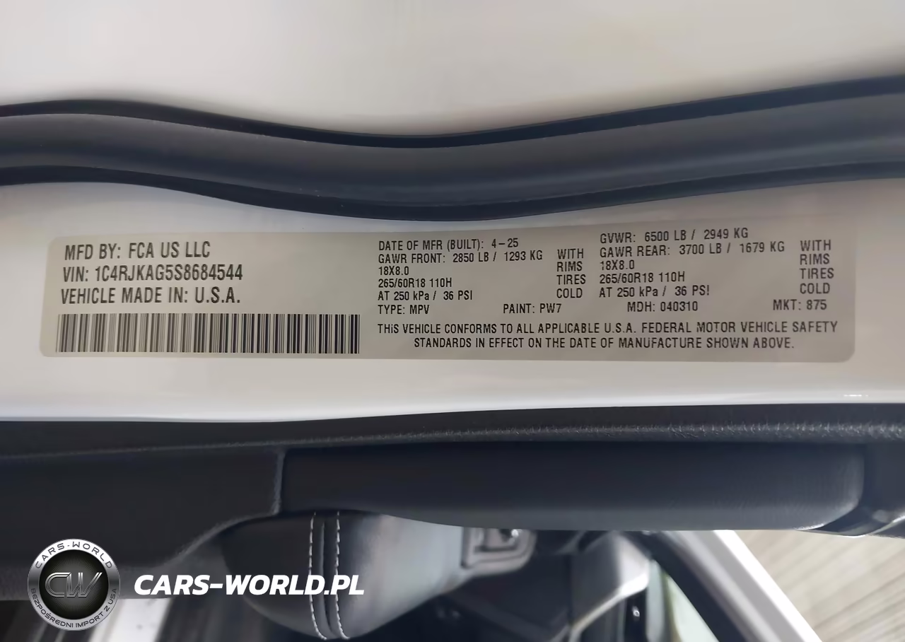 2025 Jeep Grand Cherokee L Altitude X 4X4 VIN:1C4RJKAG5S8684544 - 9