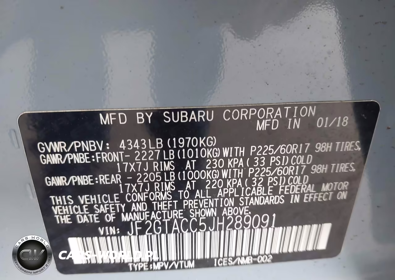 2018 Subaru Crosstrek 2.0I Premium VIN:JF2GTACC5JH289091 - 9