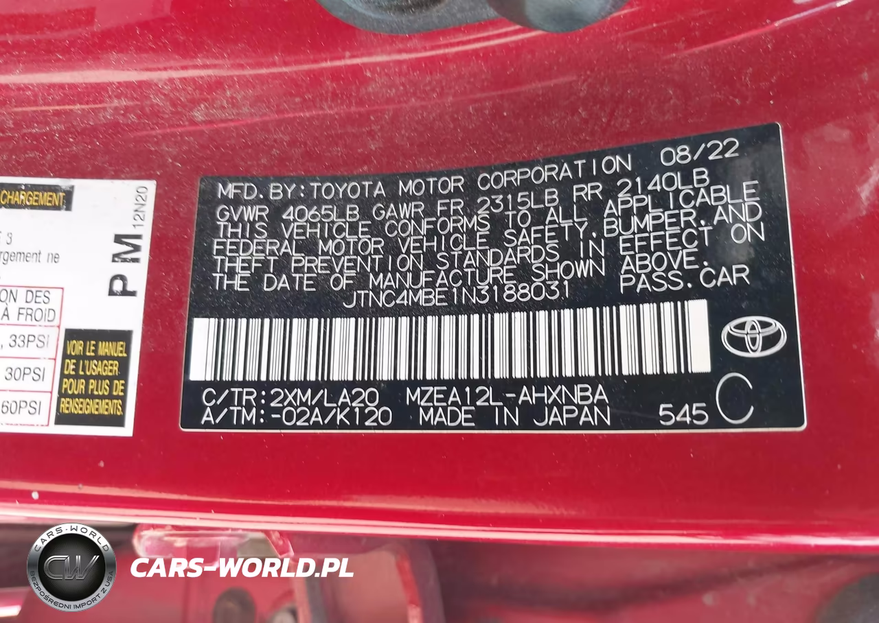 2022 Toyota Corolla Xse VIN:JTNC4MBE1N3188031 - 9