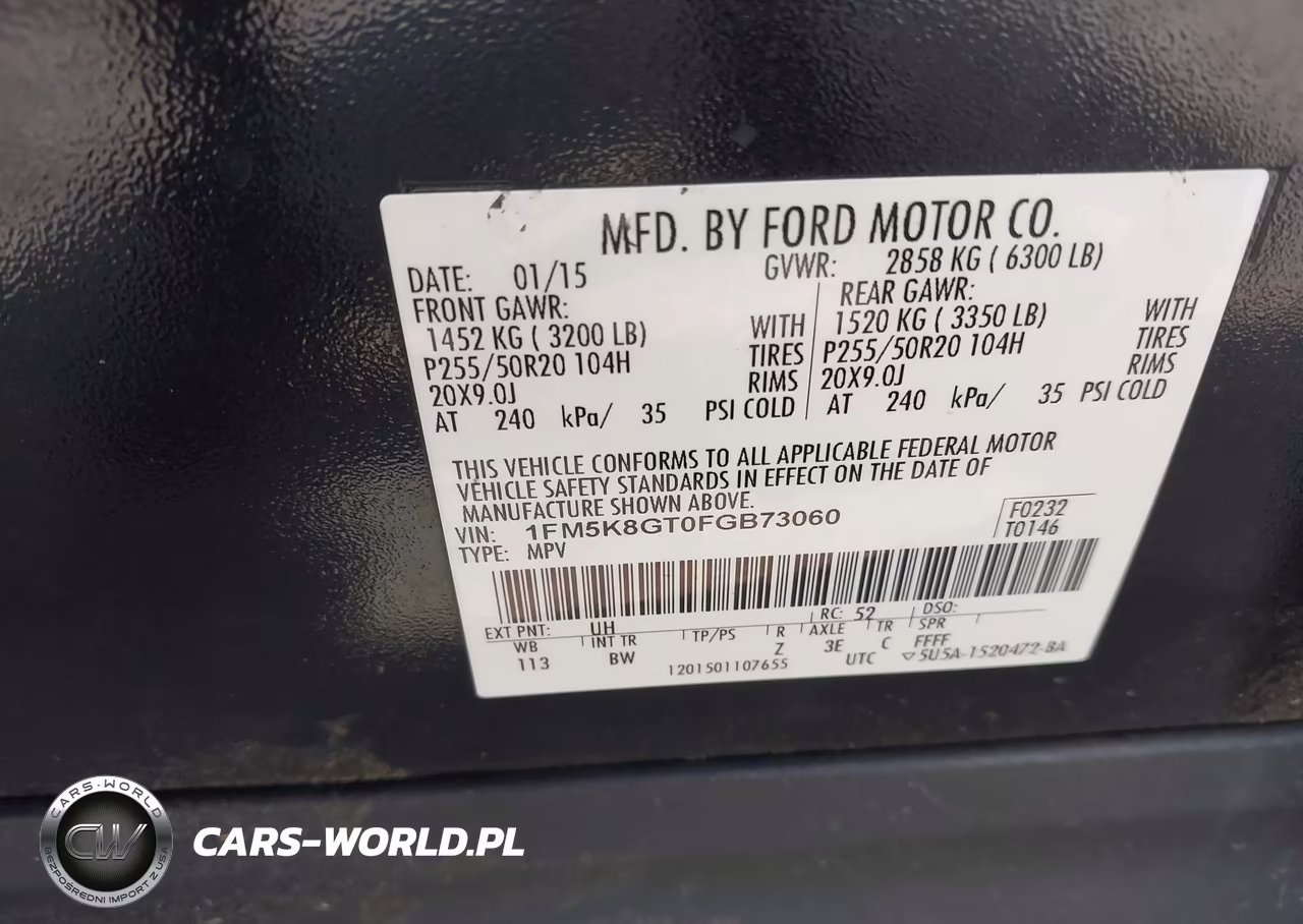 2015 Ford Explorer Sport VIN:1FM5K8GT0FGB73060 - 9