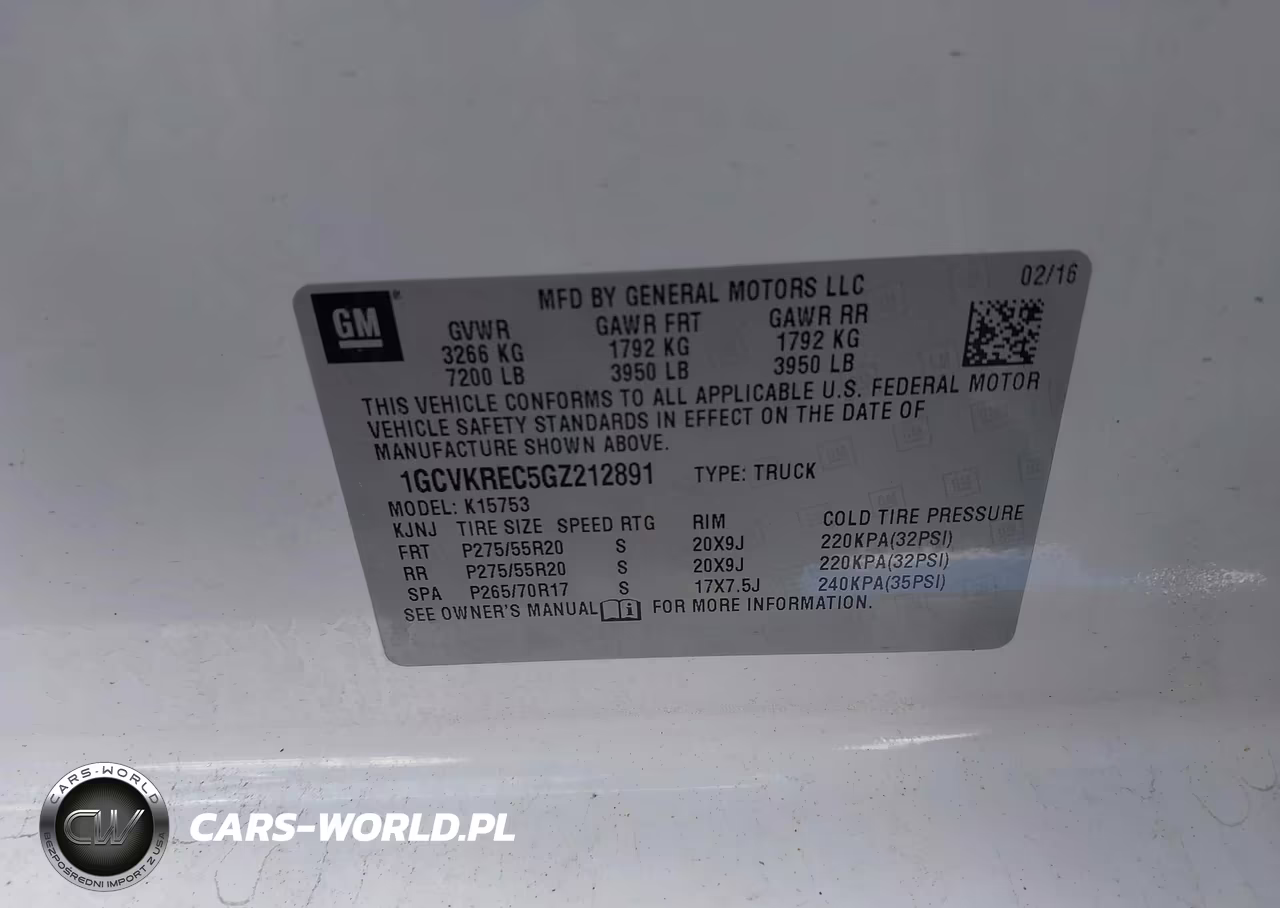 2016 Chevrolet Silverado 1500 2Lt VIN:1GCVKREC5GZ212891 - 9