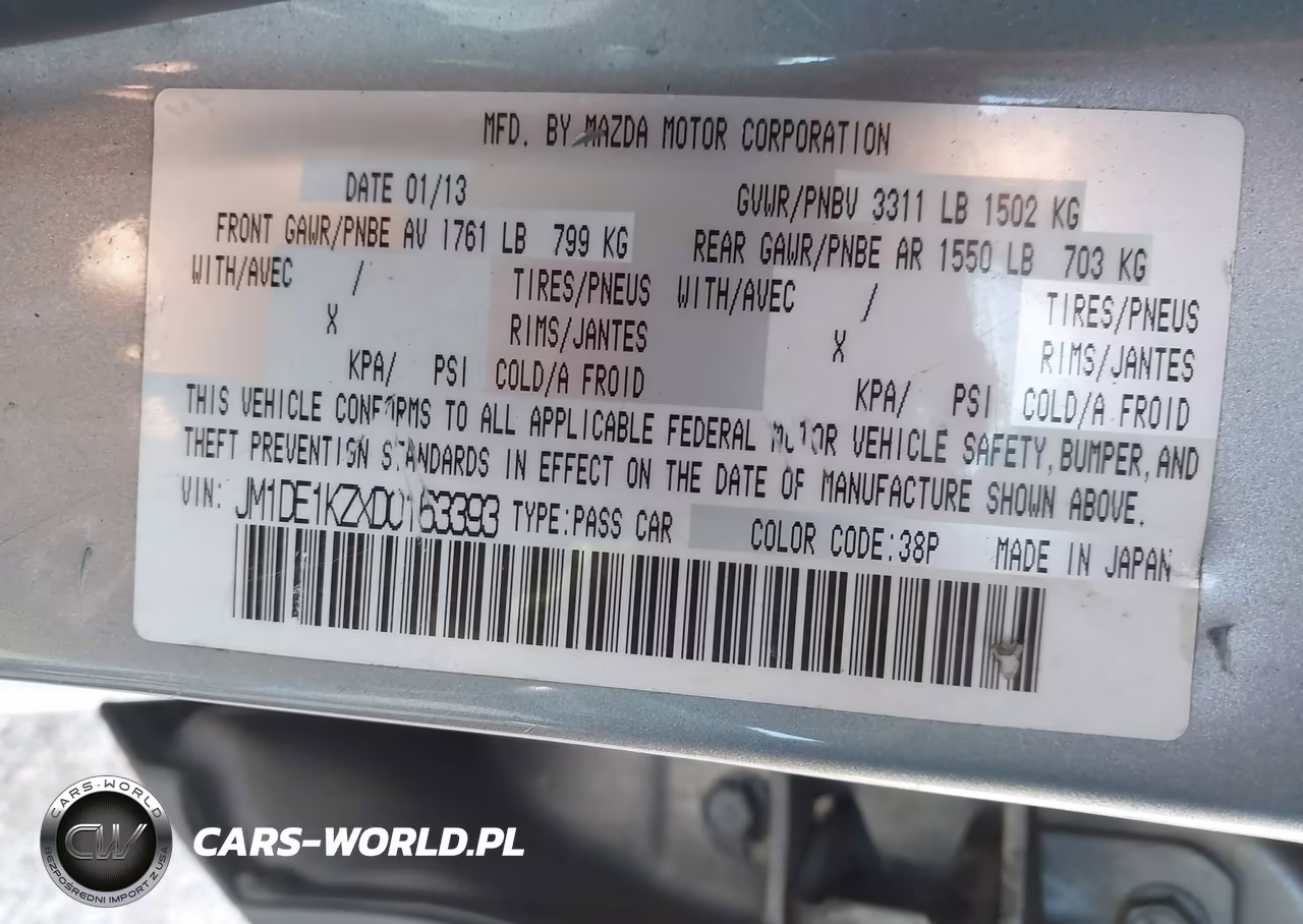 2013 Mazda Mazda2 Sport VIN:JM1DE1KZXD0163393 - 9