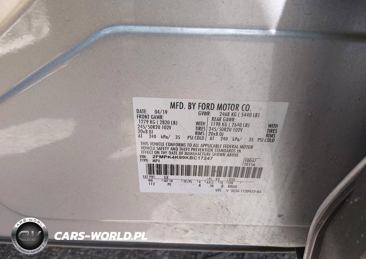 2019 Ford Edge Titanium VIN:2FMPK4K99KBC17247 - 9