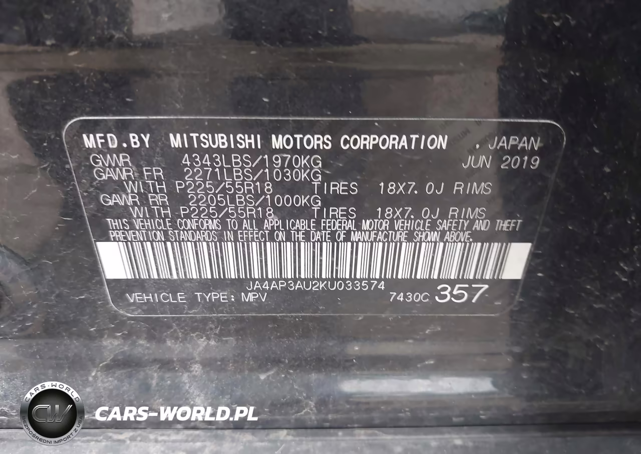 2019 Mitsubishi Outlander Sport 2.0 Es VIN:JA4AP3AU2KU033574 - 9