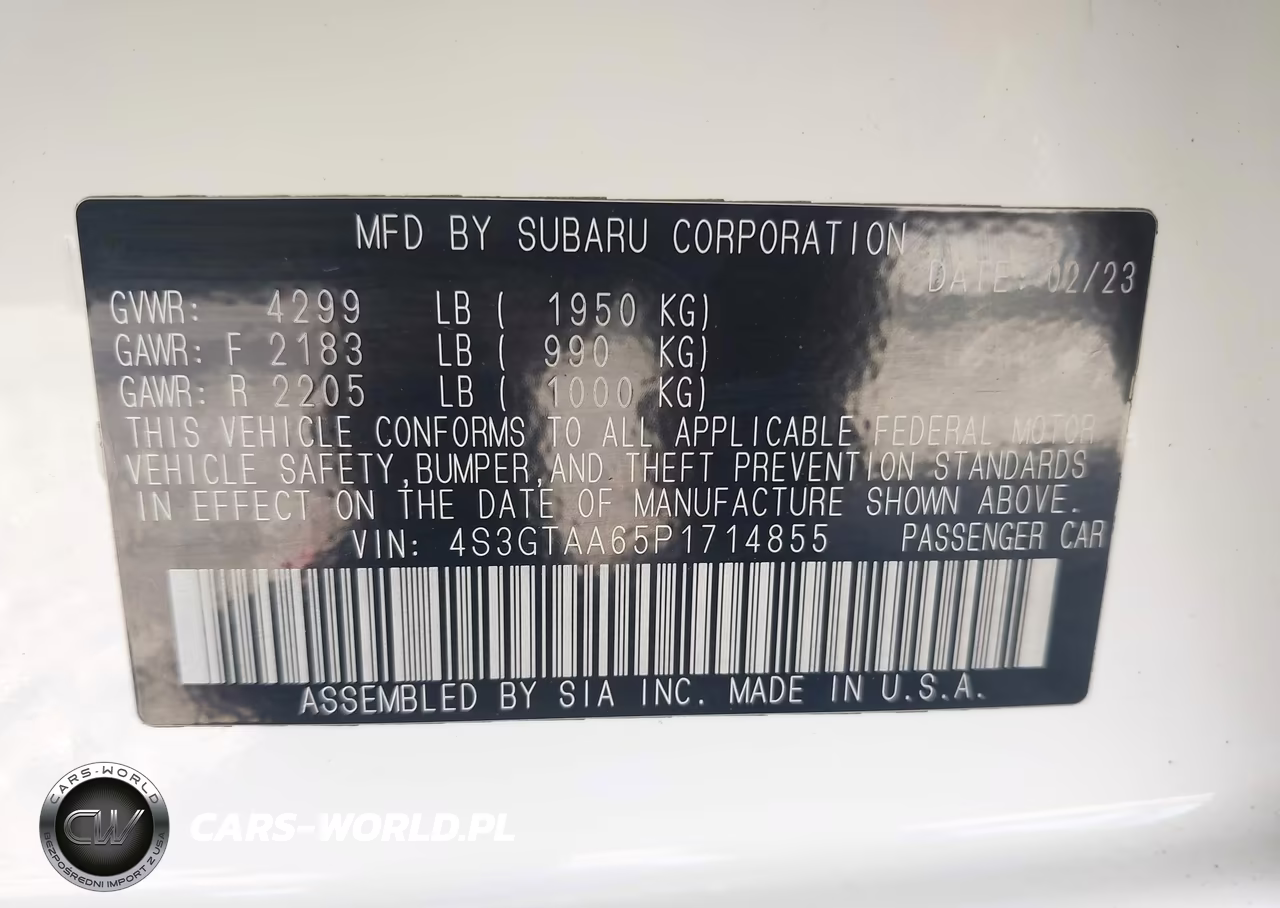2023 Subaru Impreza Base 5-Door VIN:4S3GTAA65P1714855 - 9