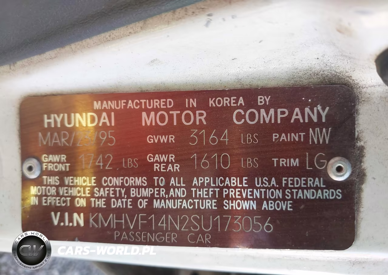1995 Hyundai Accent VIN:KMHVF14N2SU173056 - 9