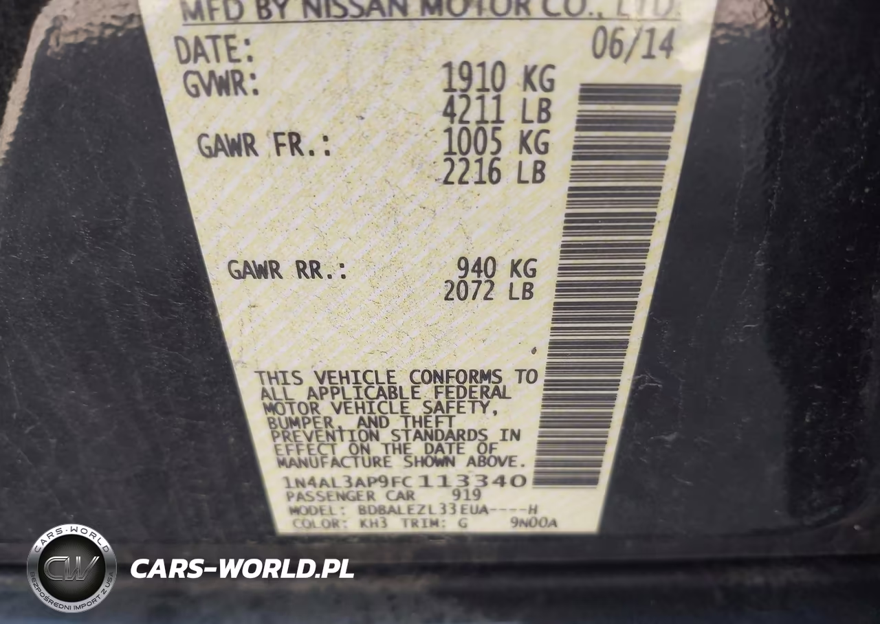 2015 Nissan Altima 2.5 S VIN:1N4AL3AP9FC113340 - 9