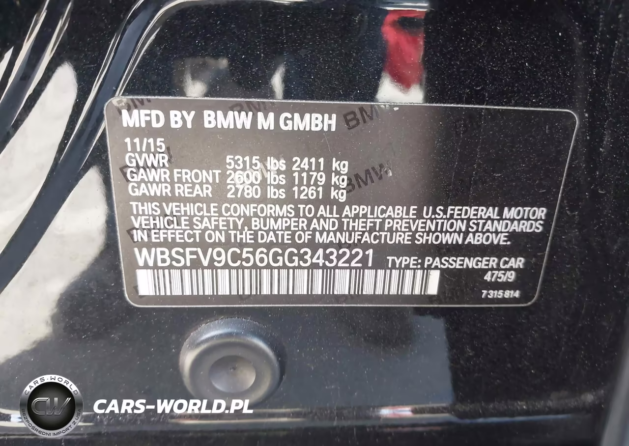 2016 BMW M5 VIN:WBSFV9C56GG343221 - 9