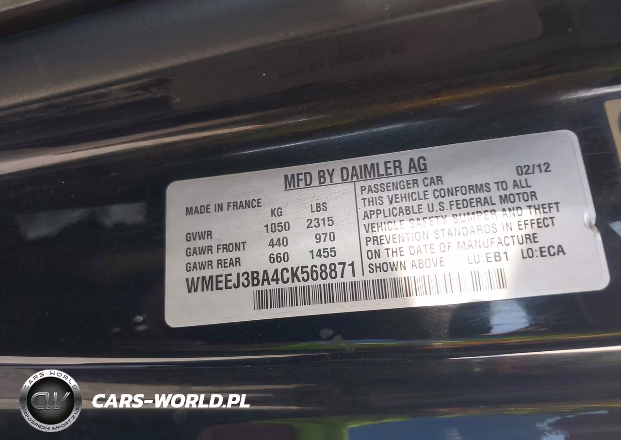 2012 Smart Fortwo Passion-Pure VIN:WMEEJ3BA4CK568871 - 9