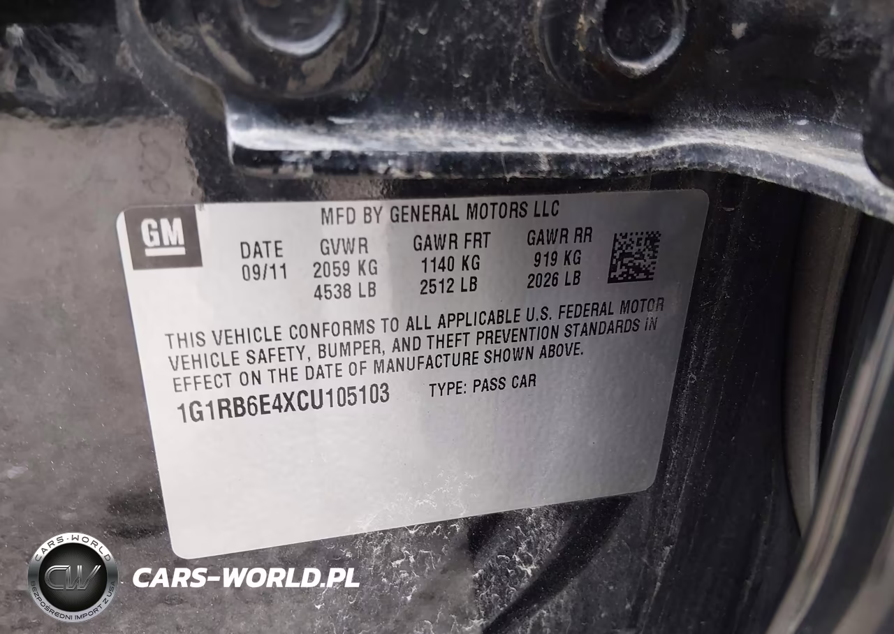 2012 Chevrolet Volt VIN:1G1RB6E4XCU105103 - 9