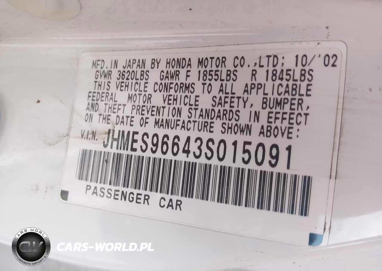 2003 Honda Civic Hybrid VIN:JHMES96643S015091 - 9