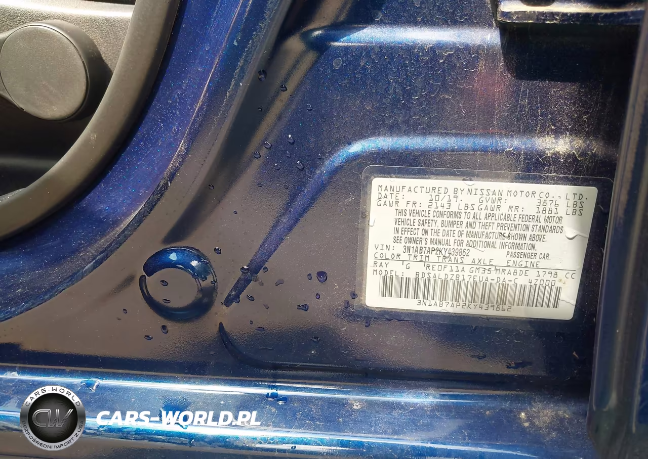 2019 Nissan Sentra Sv VIN:3N1AB7AP2KY439862 - 9