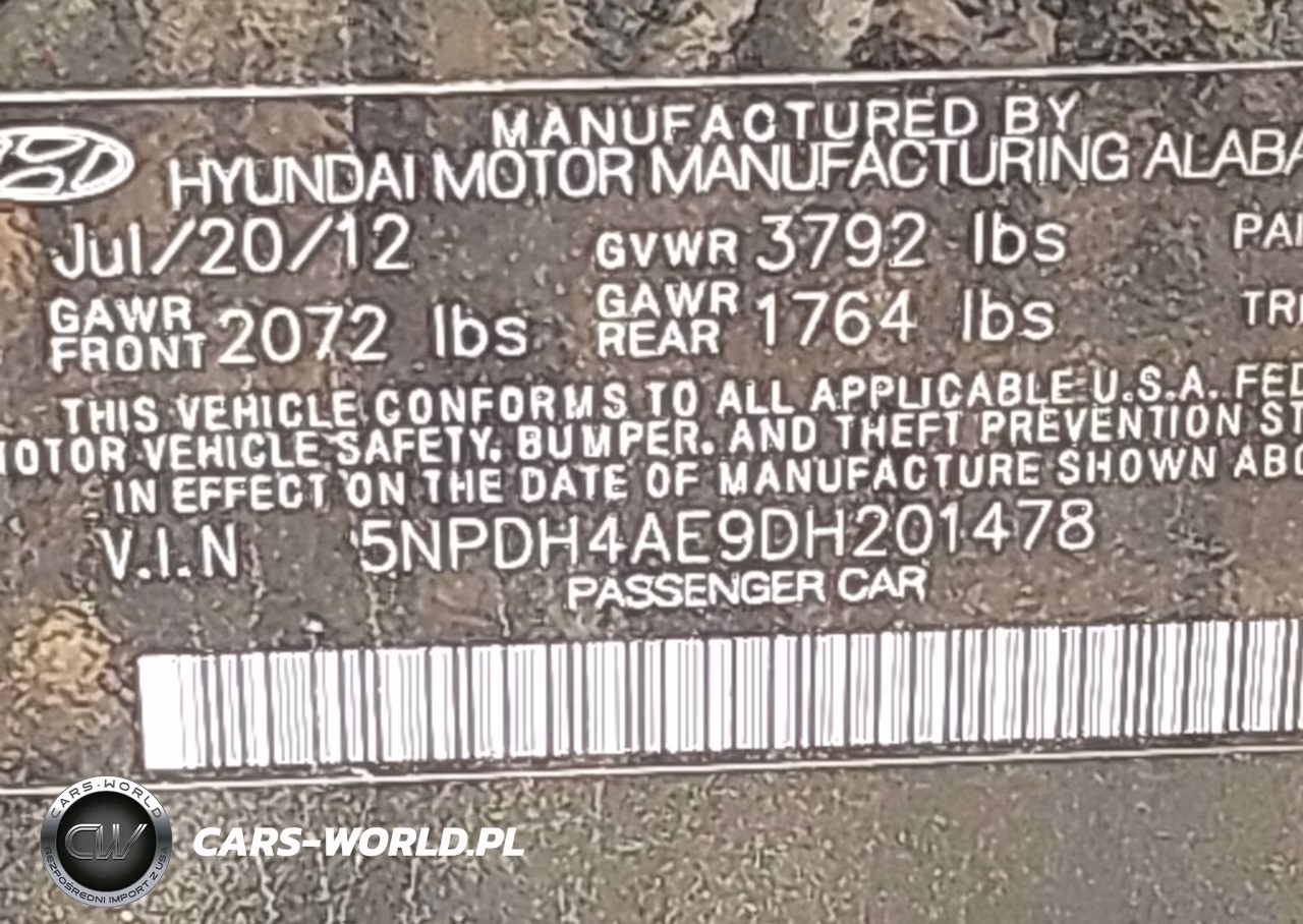 2013 Hyundai Elantra Gls VIN:5NPDH4AE9DH201478 - 9