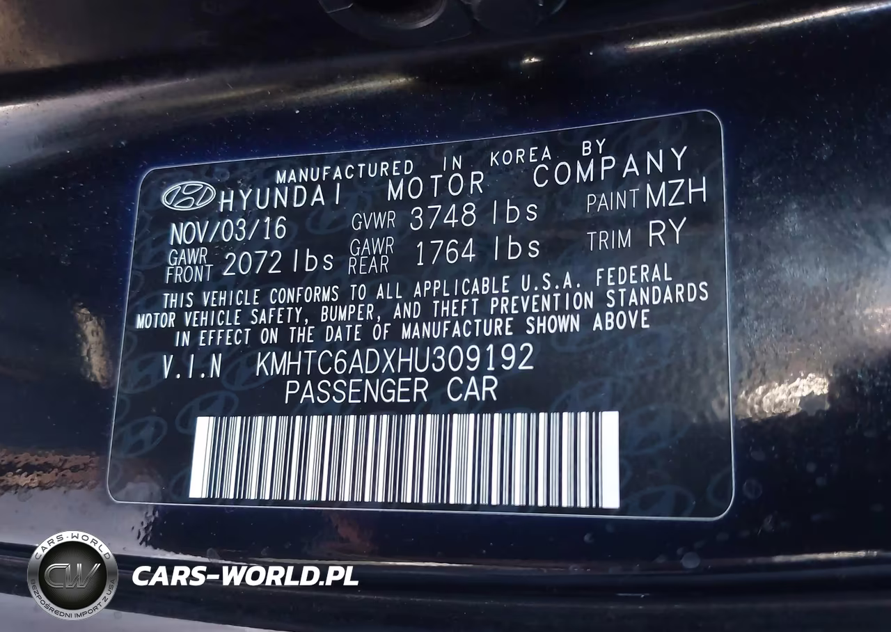 2017 Hyundai Veloster VIN:KMHTC6ADXHU309192 - 9