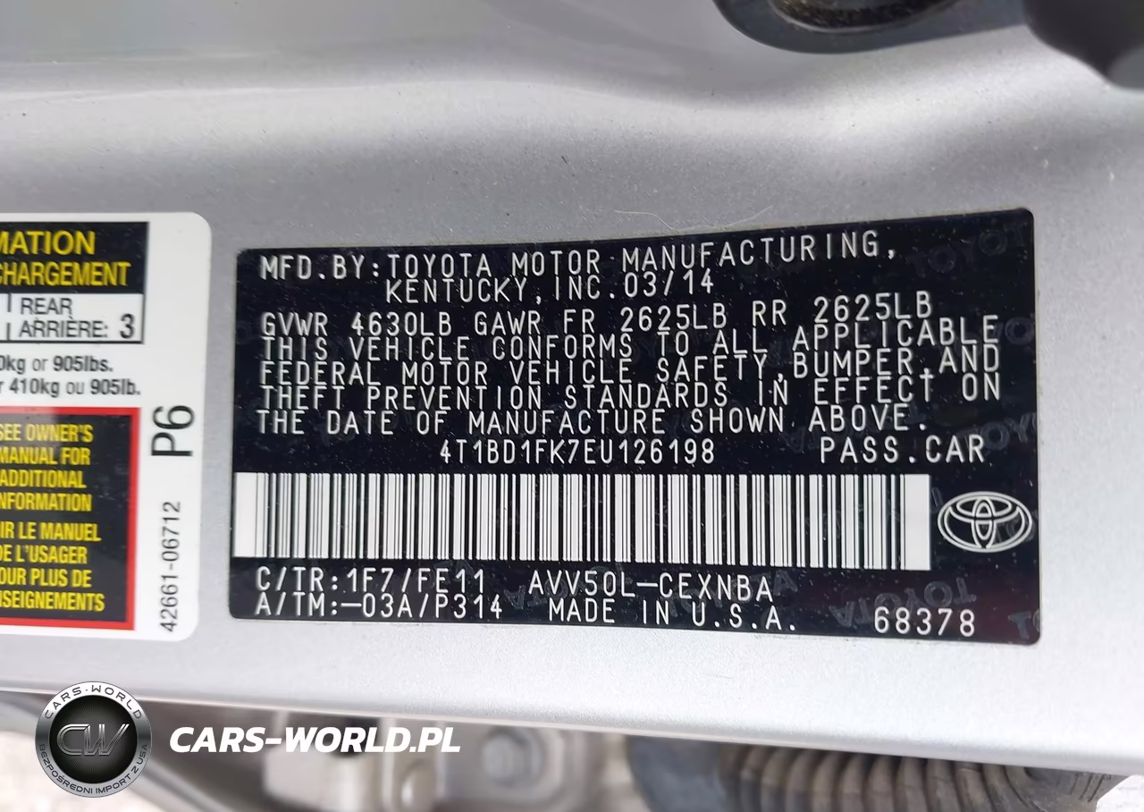 2014 Toyota Camry Hybrid Le VIN:4T1BD1FK7EU126198 - 9