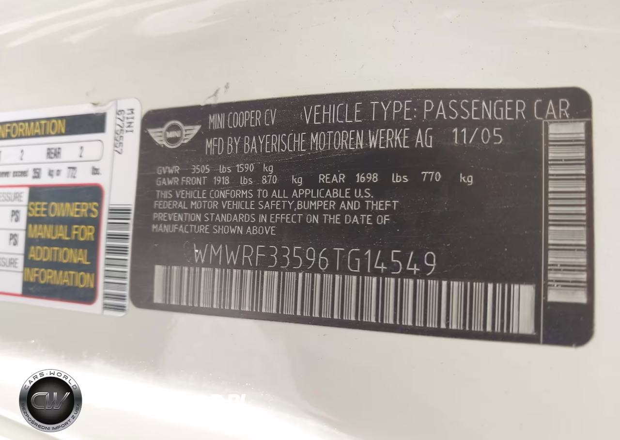 2006 Mini Cooper VIN:WMWRF33596TG14549 - 9