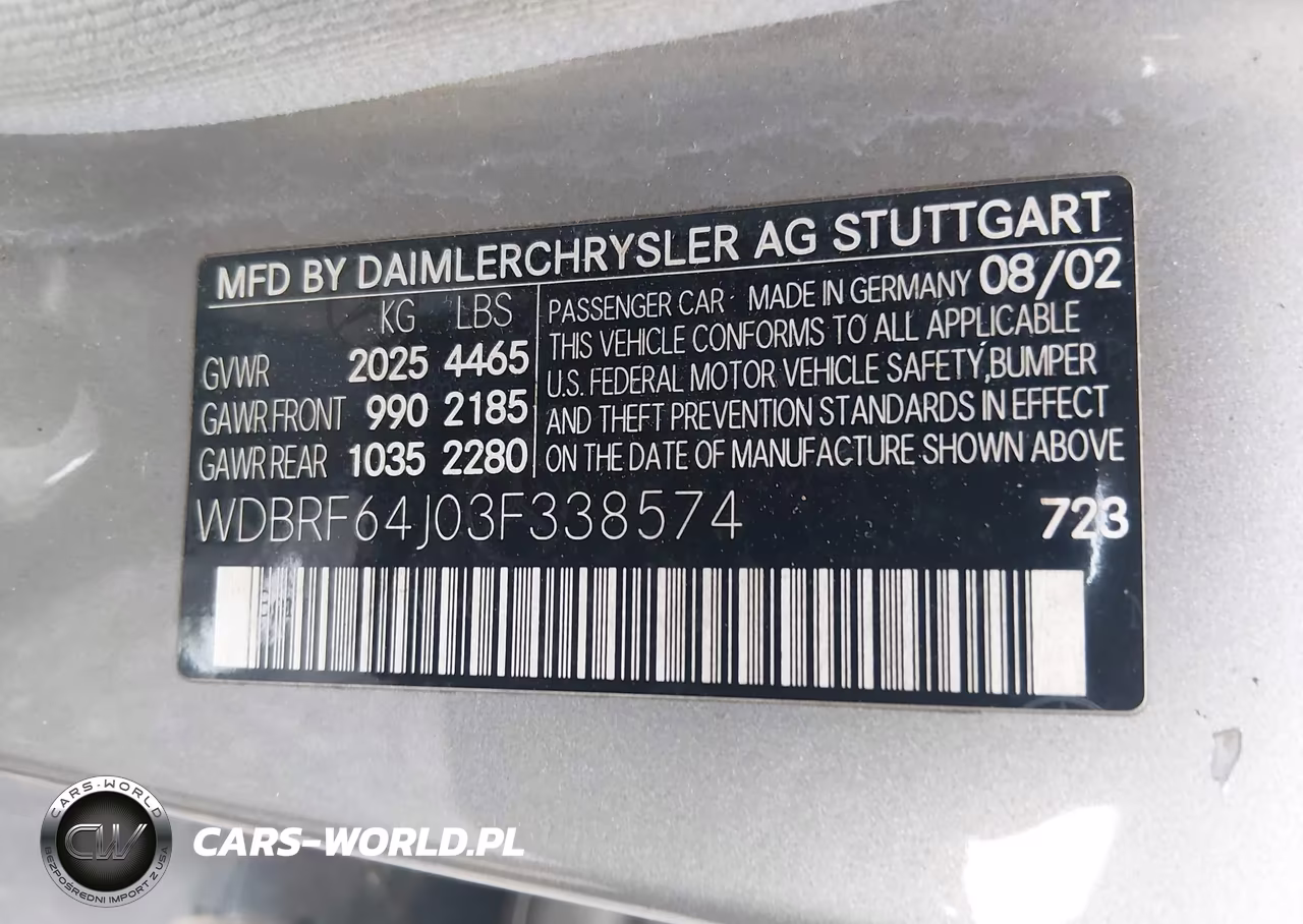 2003 Mercedes-Benz C 320 Sport VIN:WDBRF64J03F338574 - 9