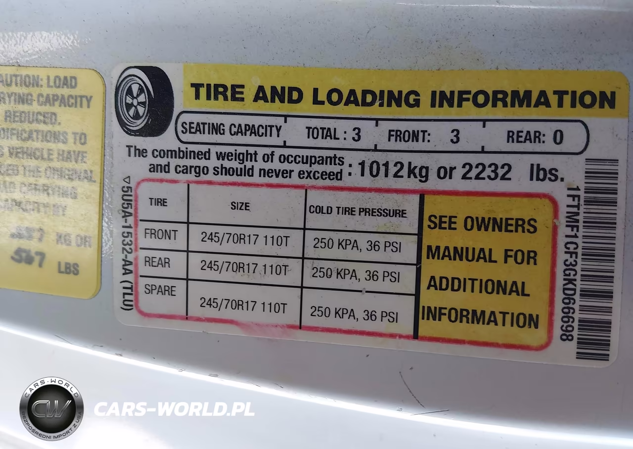2016 Ford F-150 Xl VIN:1FTMF1CF3GKD66698 - 9