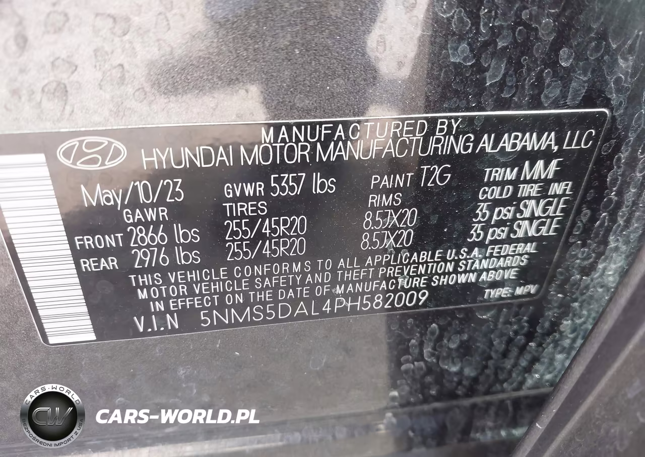 2023 Hyundai Santa Fe Calligraphy VIN:5NMS5DAL4PH582009 - 9