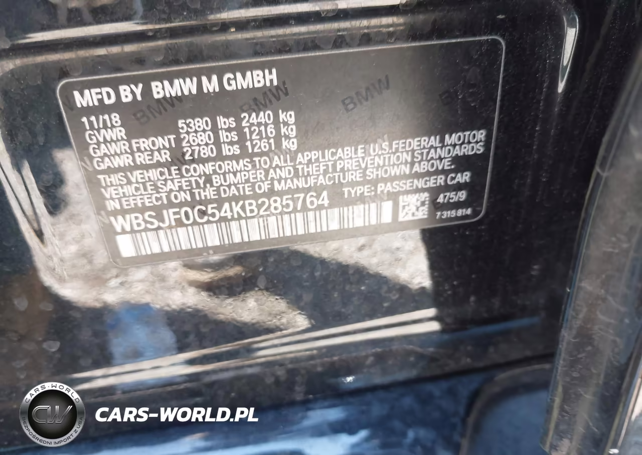 2019 BMW M5 Competition VIN:WBSJF0C54KB285764 - 9