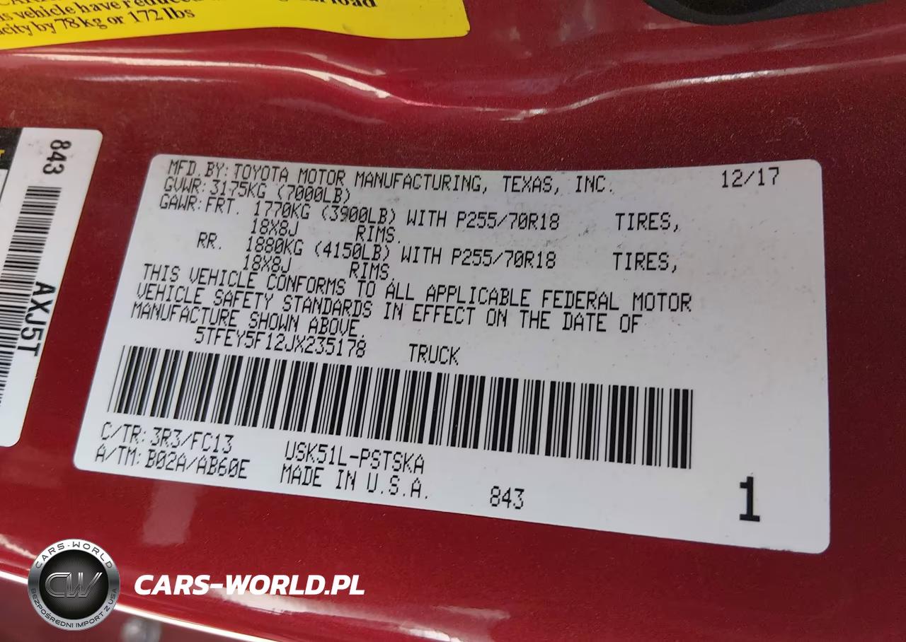 2018 Toyota Tundra Sr5 5.7L V8 VIN:5TFEY5F12JX235178 - 9