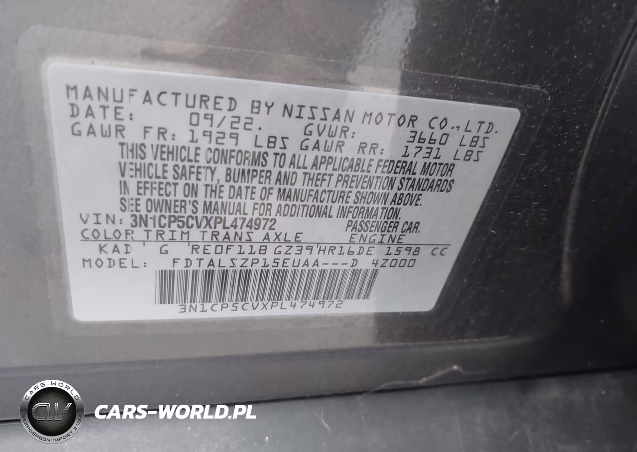 2023 Nissan Kicks Sv Xtronic Cvt VIN:3N1CP5CVXPL474972 - 9