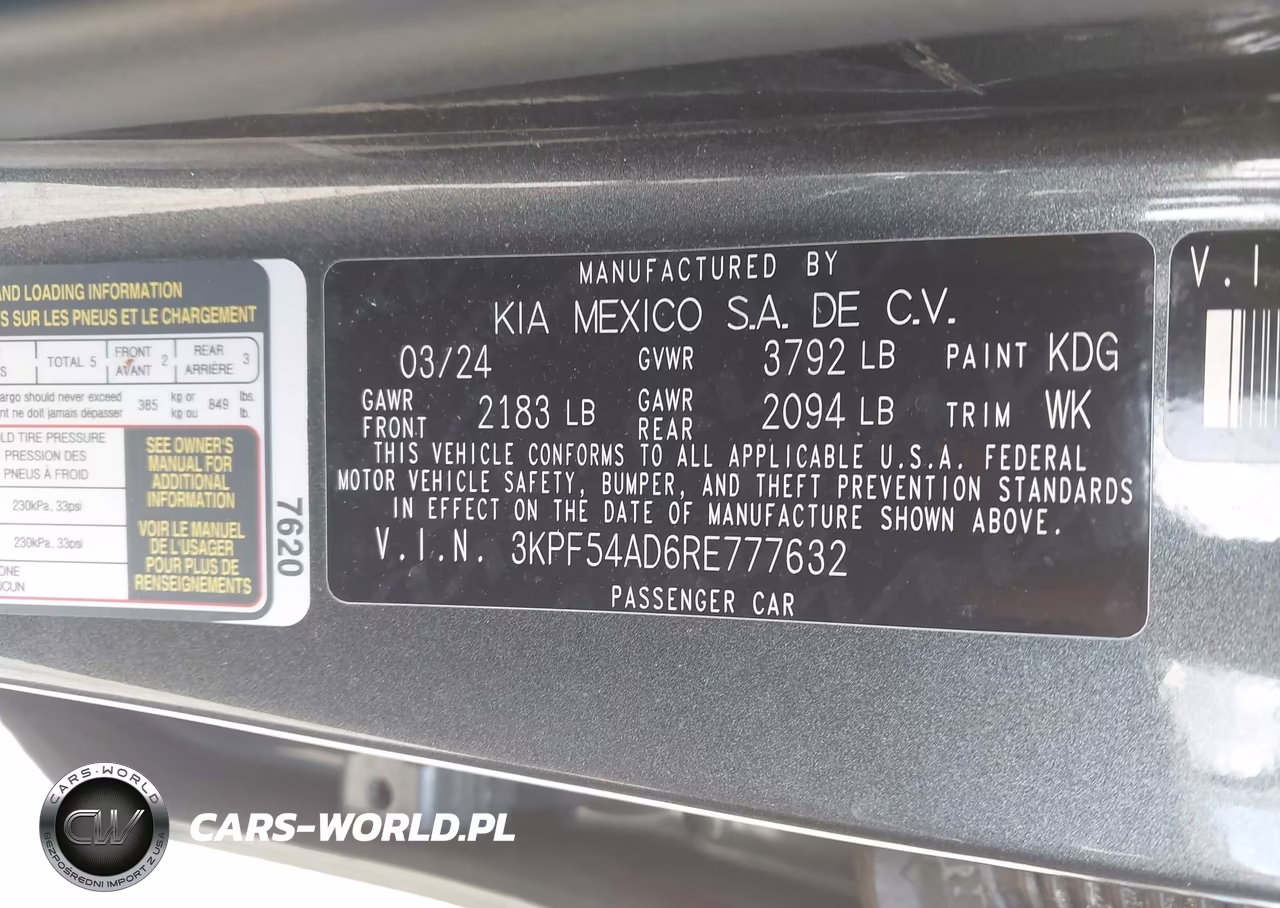 2024 Kia Forte Gt-Line VIN:3KPF54AD6RE777632 - 9