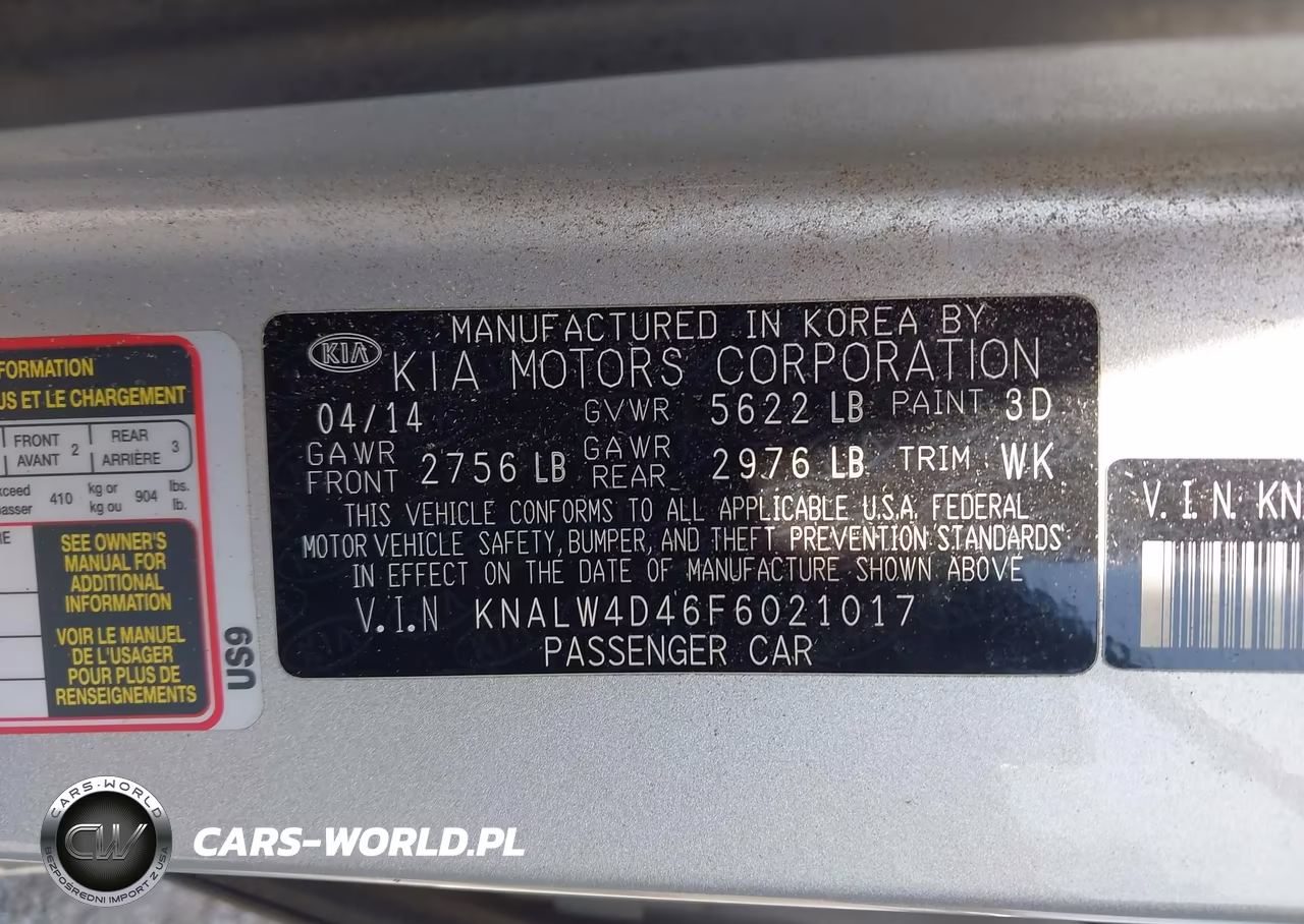 2015 Kia K900 Luxury VIN:KNALW4D46F6021017 - 9