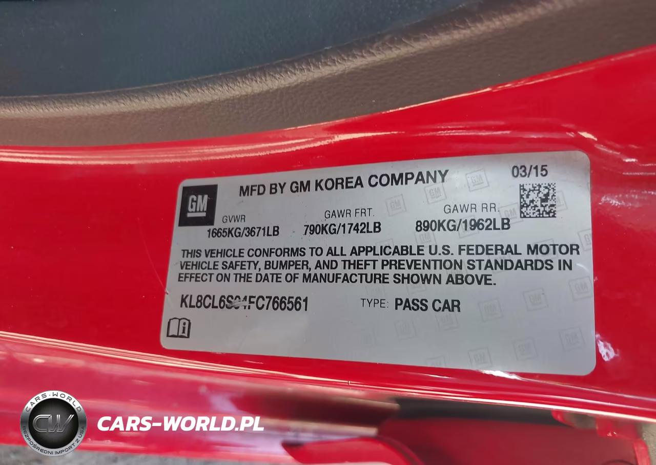 2015 Chevrolet Spark Ev 2Lt VIN:KL8CL6S04FC766561 - 9