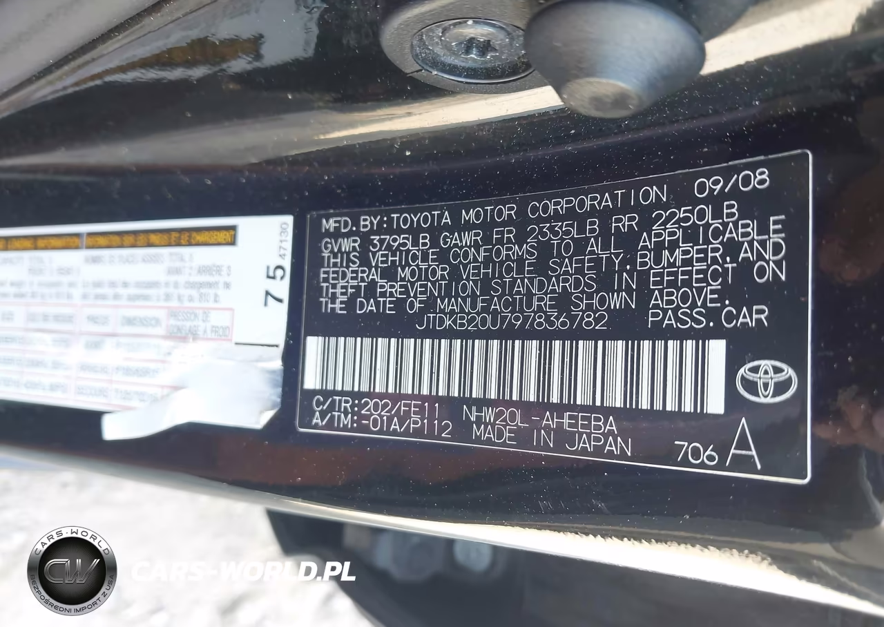 2009 Toyota Prius VIN:JTDKB20U797836782 - 9