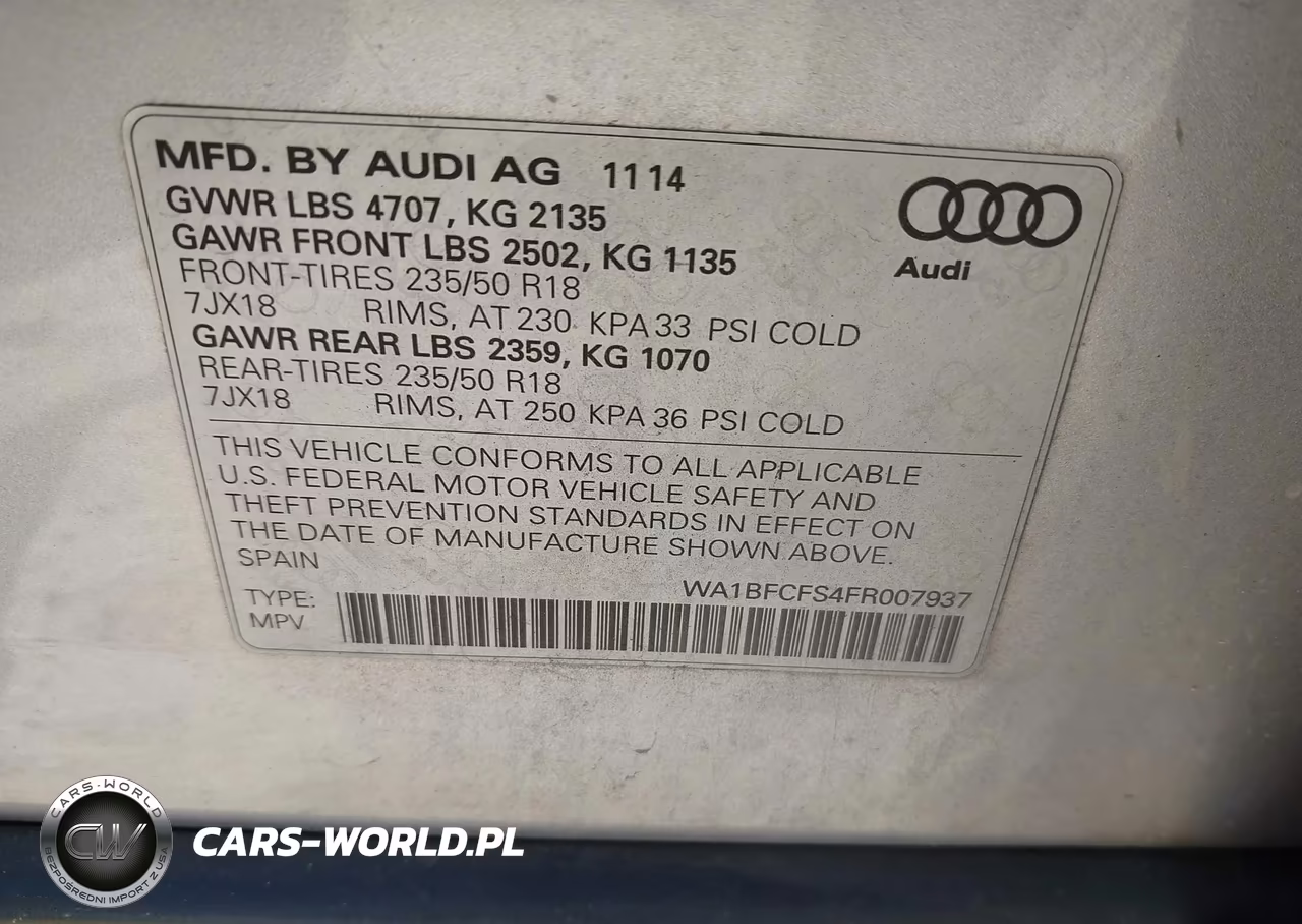 2015 Audi Q3 2.0T Premium Plus VIN:WA1BFCFS4FR007937 - 9