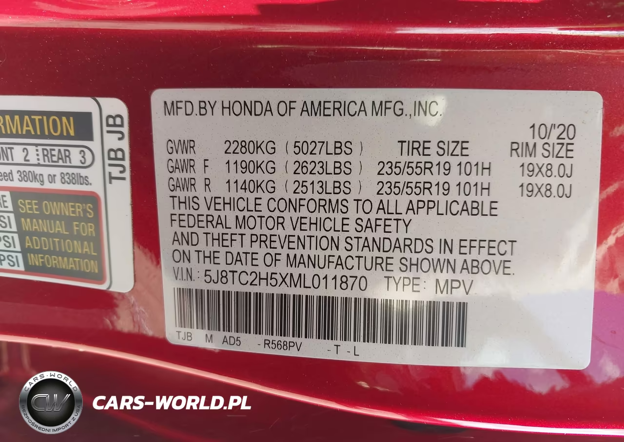 2021 Acura Rdx Technology Package VIN:5J8TC2H5XML011870 - 9