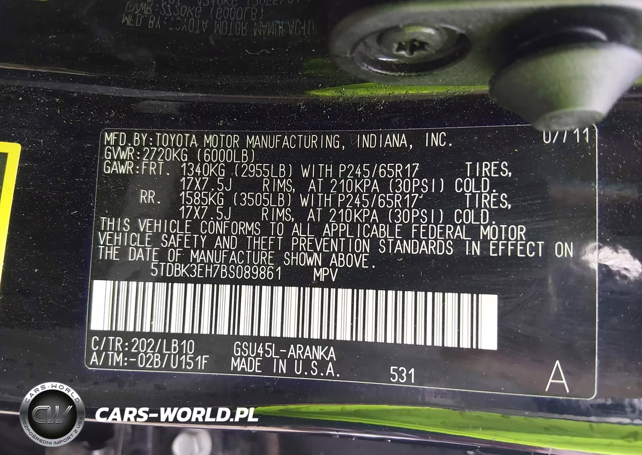 2011 Toyota Highlander Se V6 VIN:5TDBK3EH7BS089861 - 9
