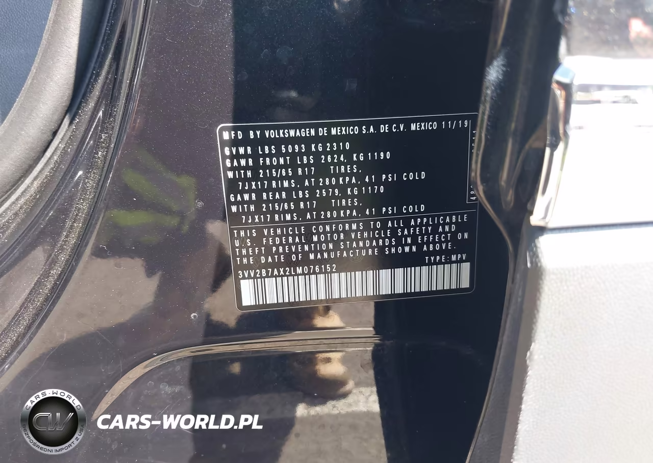2020 Volkswagen Tiguan 2.0T Se-2.0T Se R-Line Black-2.0T Sel VIN:3VV2B7AX2LM076152 - 9
