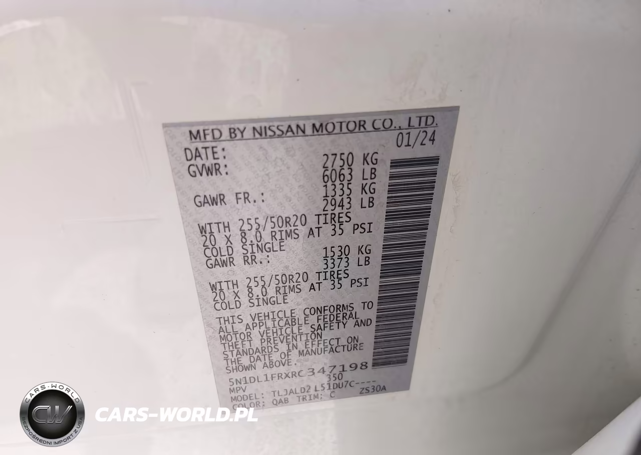 2024 Infiniti Qx60 Luxe VIN:5N1DL1FRXRC347198 - 9