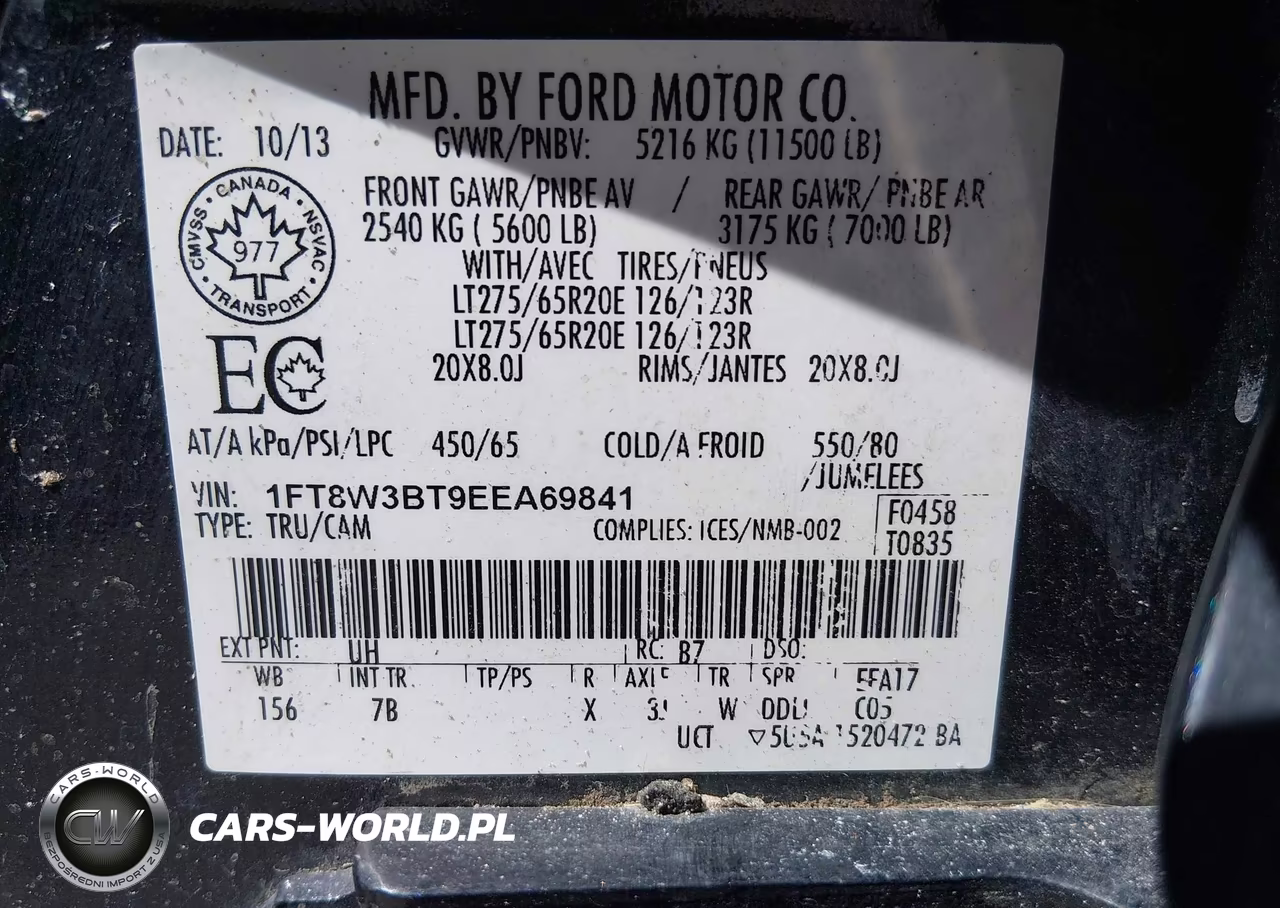 2014 Ford F-350 Lariat VIN:1FT8W3BT9EEA69841 - 9