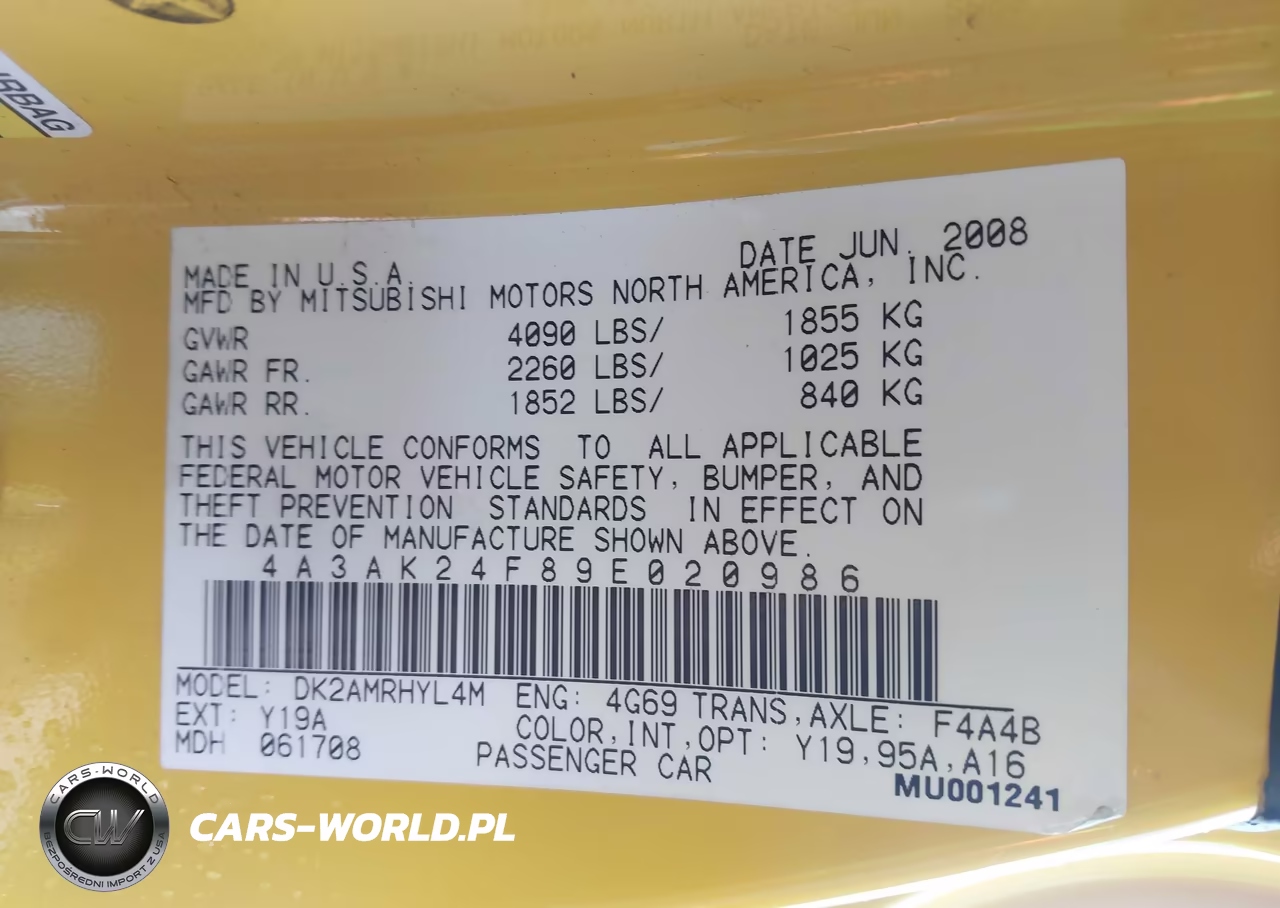 2009 Mitsubishi Eclipse Gs VIN:4A3AK24F89E020986 - 9