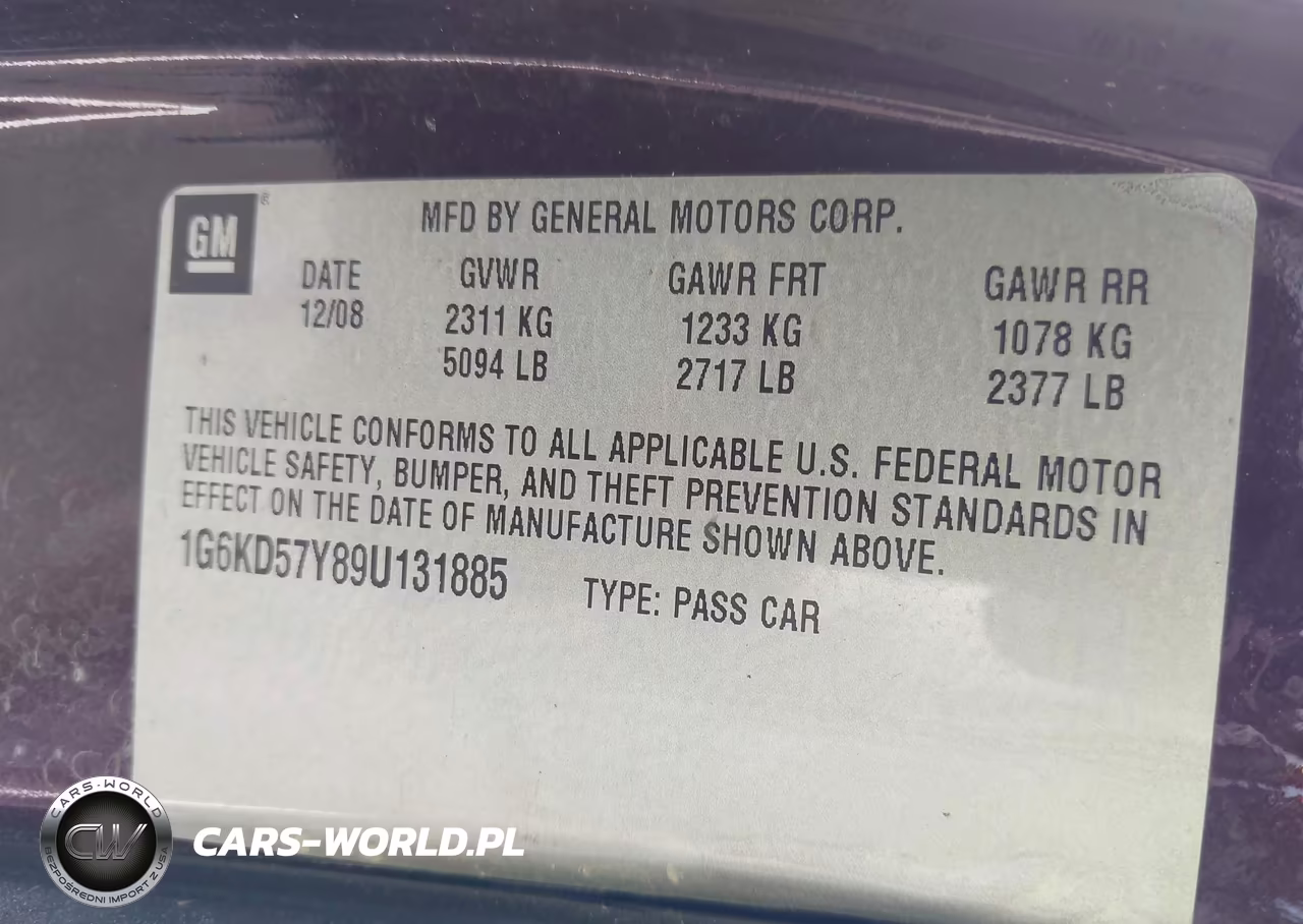 2009 Cadillac Dts 1Sd VIN:1G6KD57Y89U131885 - 9