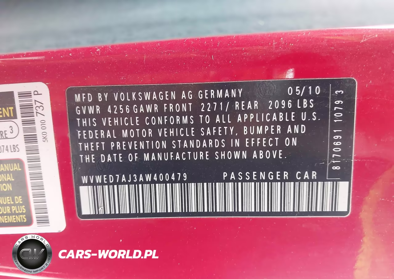 2010 Volkswagen Gti 2-Door VIN:WVWED7AJ3AW400479 - 9