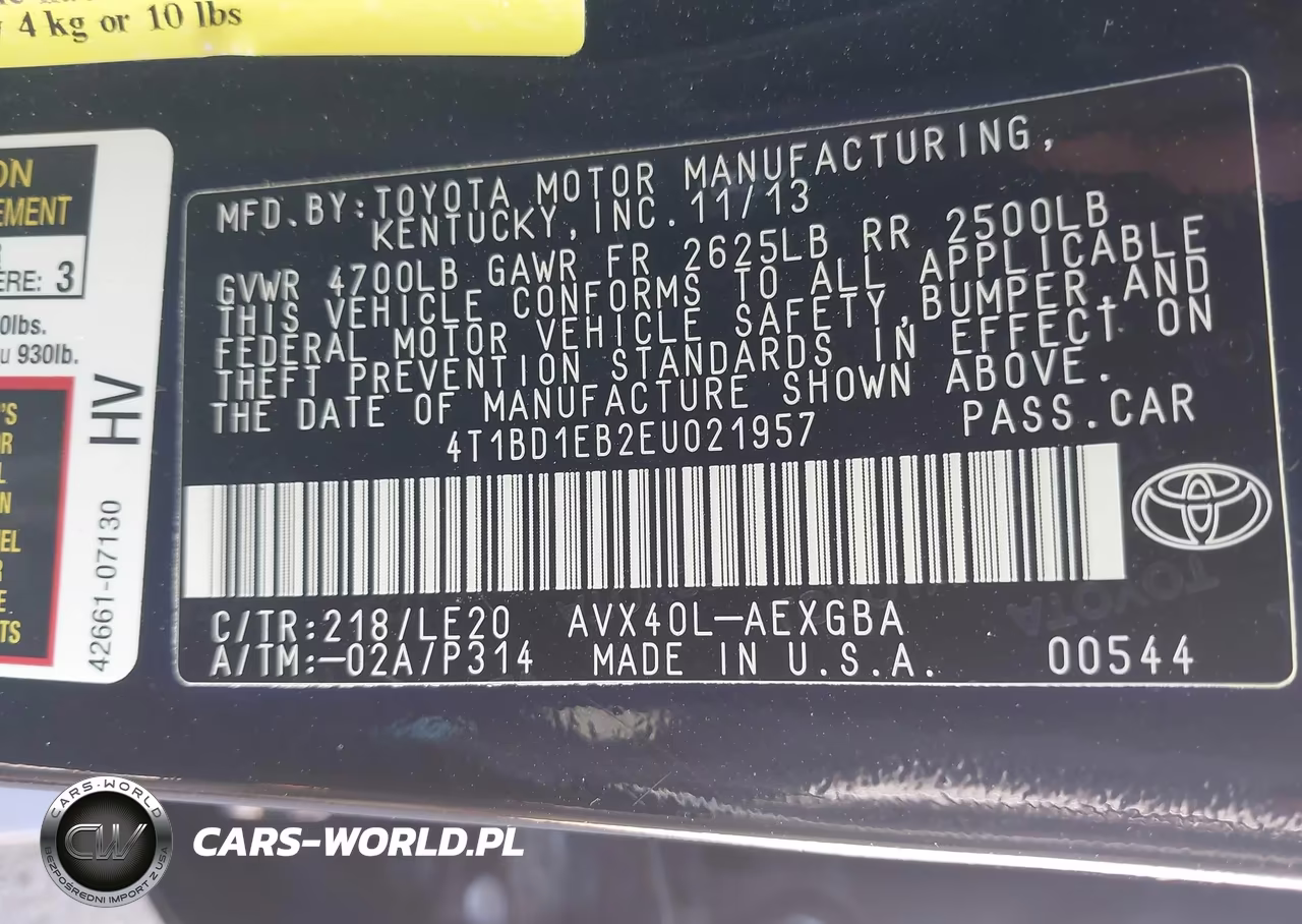 2014 Toyota Avalon Hybrid Xle Touring VIN:4T1BD1EB2EU021957 - 9