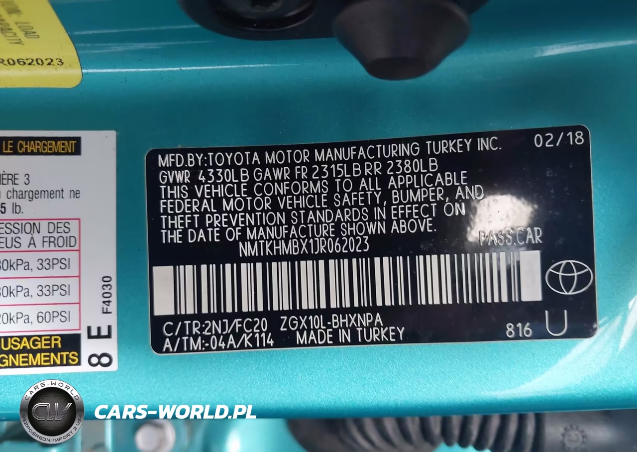 2018 Toyota C-Hr Xle VIN:NMTKHMBX1JR062023 - 9