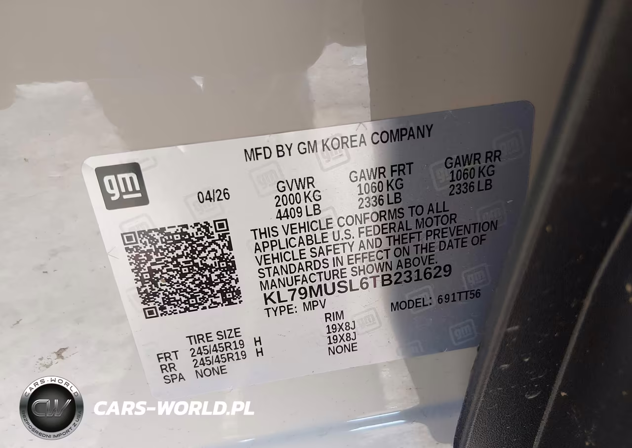 2026 Chevrolet Trailblazer Awd Rs VIN:KL79MUSL6TB231629 - 9