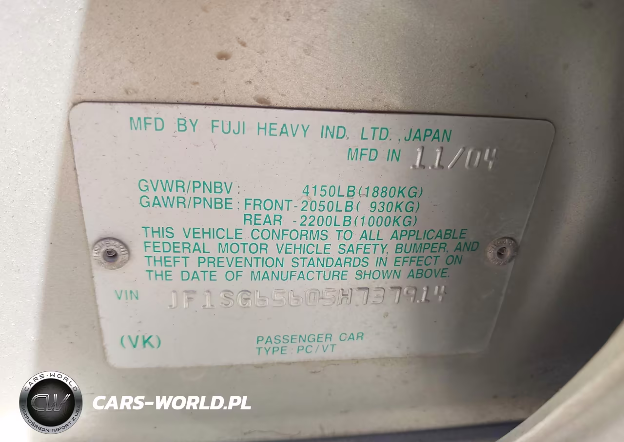 2005 Subaru Forester 2.5Xs VIN:JF1SG65605H737914 - 9