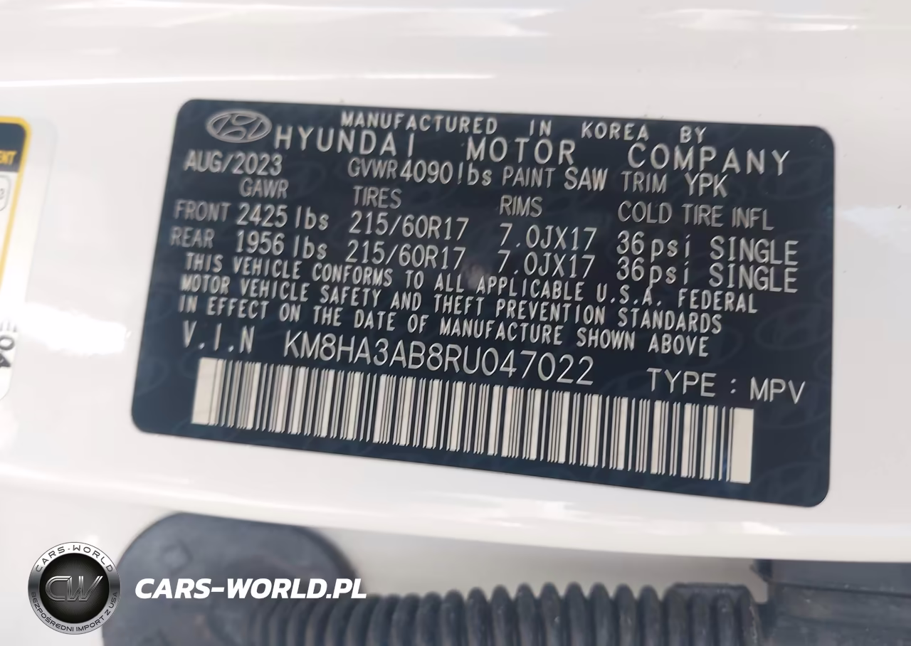 2024 Hyundai Kona Se VIN:KM8HA3AB8RU047022 - 9