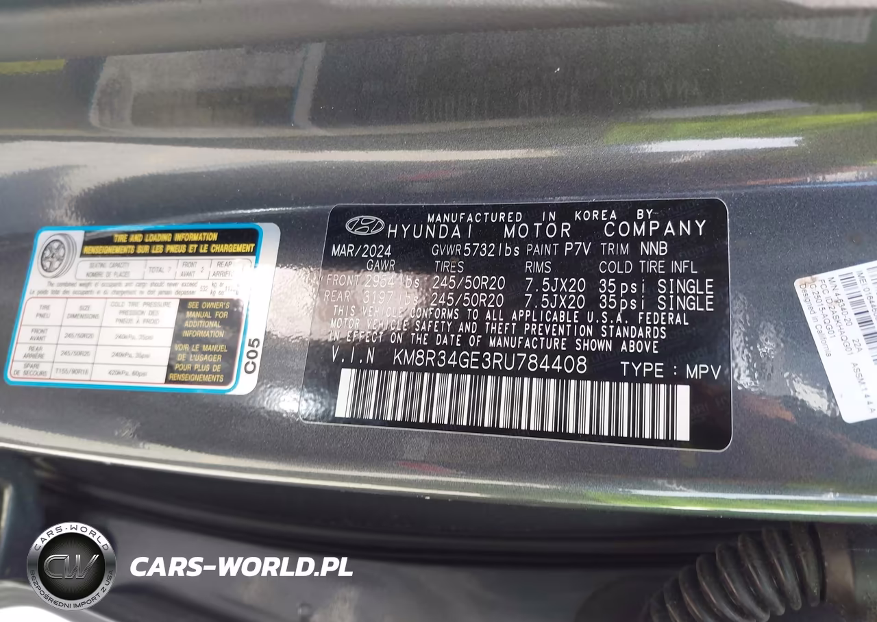 2024 Hyundai Palisade Xrt VIN:KM8R34GE3RU784408 - 9